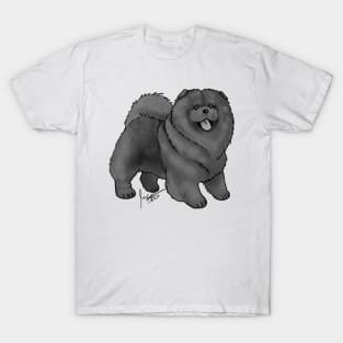 Dog - Chow Chow - Black T-Shirt